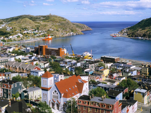 View of St. John's bay in Newfoundland